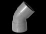 PVC idom BB 45º Ø 50